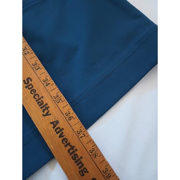 Lafayette 148 Amoya Zip Detailed Dress Size L Glaze Blue Bi-Stretch Sleeveless - Picture 12 of 15